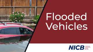 A car submerged in water